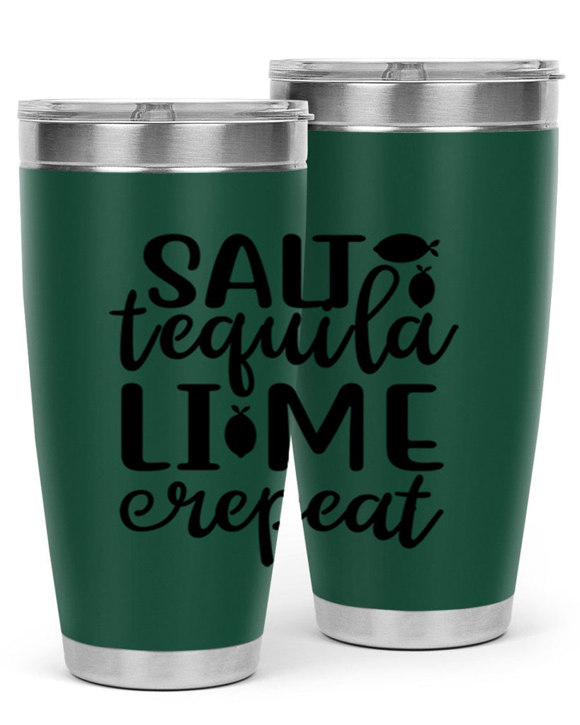 Salt tequila lime repeat 558#- mermaid- Tumbler