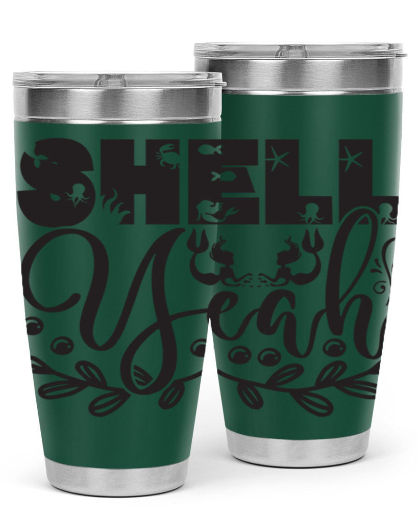 Shell yeah 595#- mermaid- Tumbler