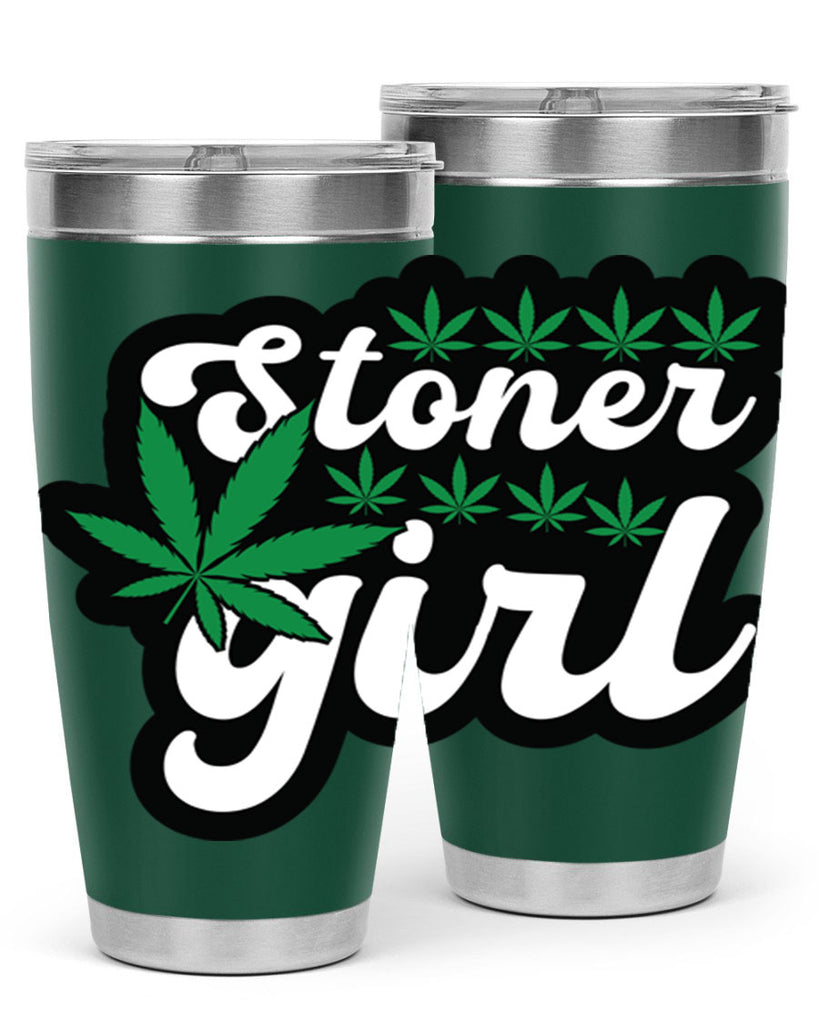 Stoner girl 263#- marijuana- Tumbler