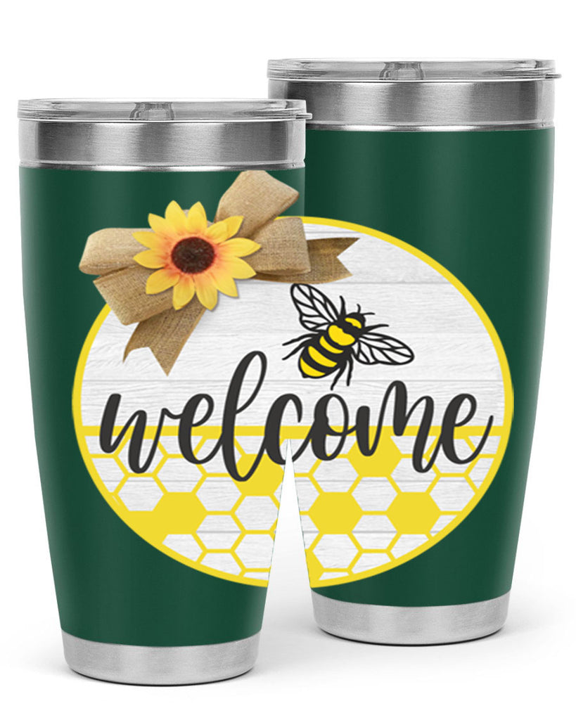 Welcome Bee and hive Mockup566#- spring- Tumbler