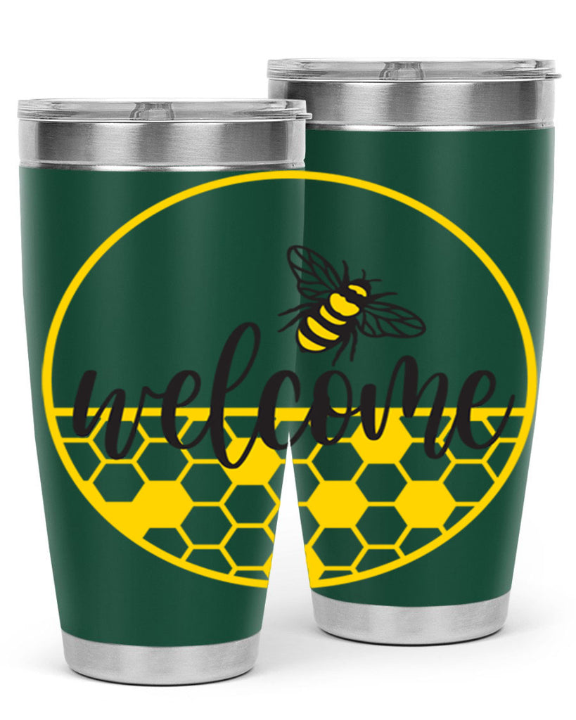 Welcome Bee and hive567#- spring- Tumbler