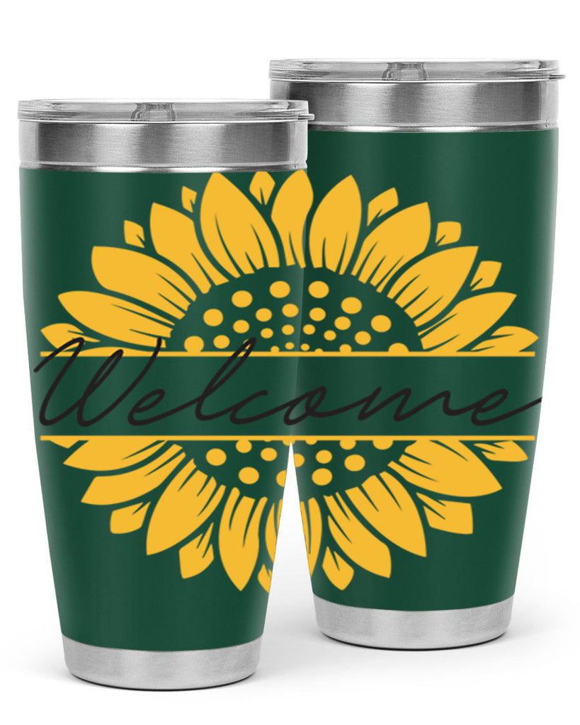 Welcome Sunflower585#- spring- Tumbler