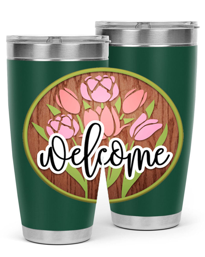 Welcome flowers bouquet Mockup570#- spring- Tumbler