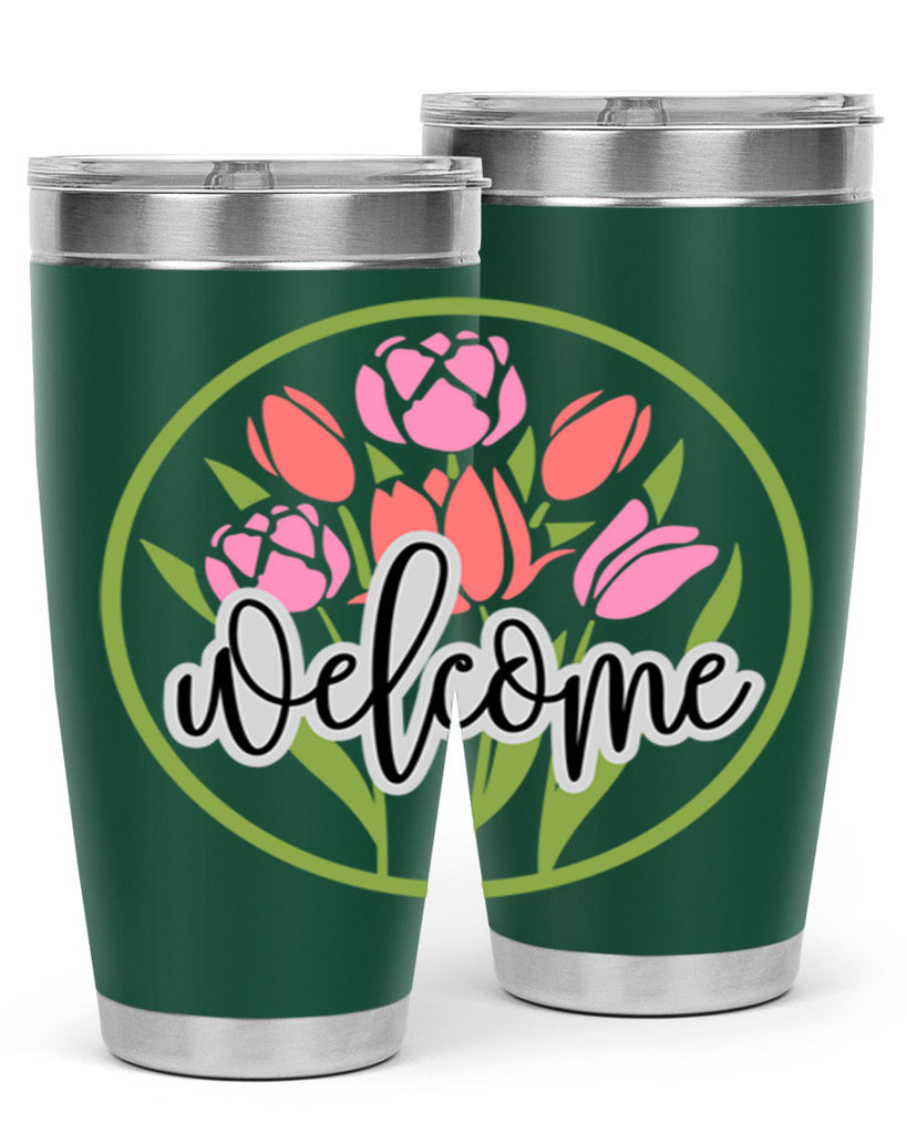 Welcome flowers bouquet571#- spring- Tumbler