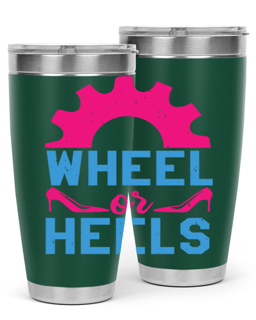 Wheel or Heels Style 8#- baby shower- tumbler