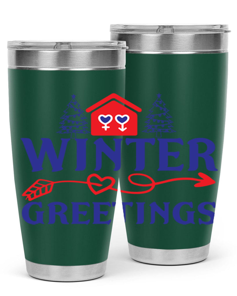 Winter Greetings 551#- winter- Tumbler