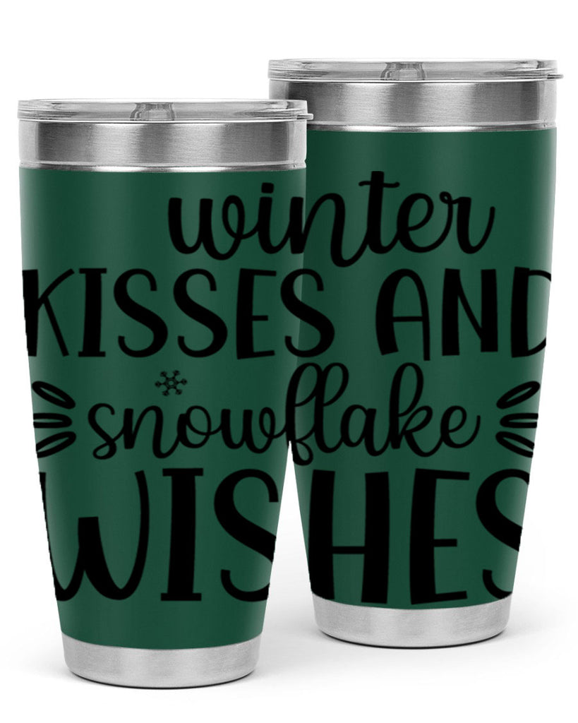 Winter Kisses And Snowflake Wishes517#- winter- Tumbler