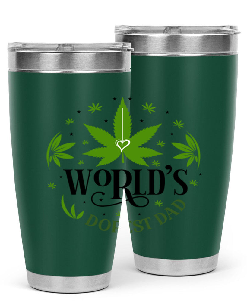 Worlds Dopest Dad 305#- marijuana- Tumbler