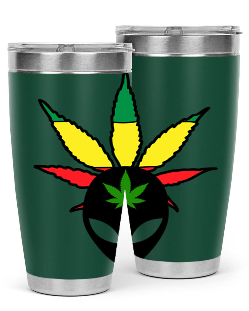 alien cannabis 10#- marijuana- Tumbler