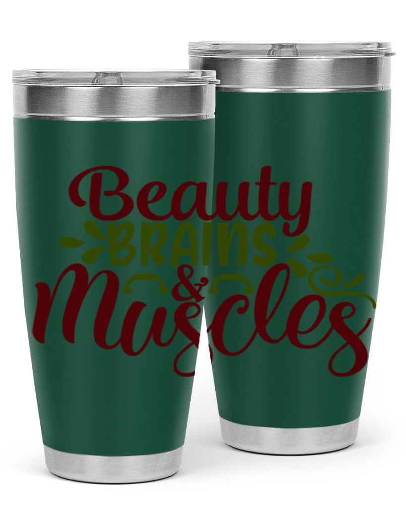 beauty brains muscles 52#- gym- Tumbler