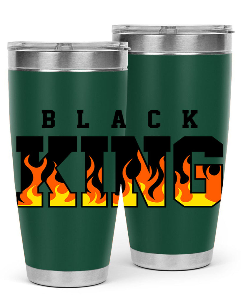 black king flames 232#- black words phrases- Cotton Tank