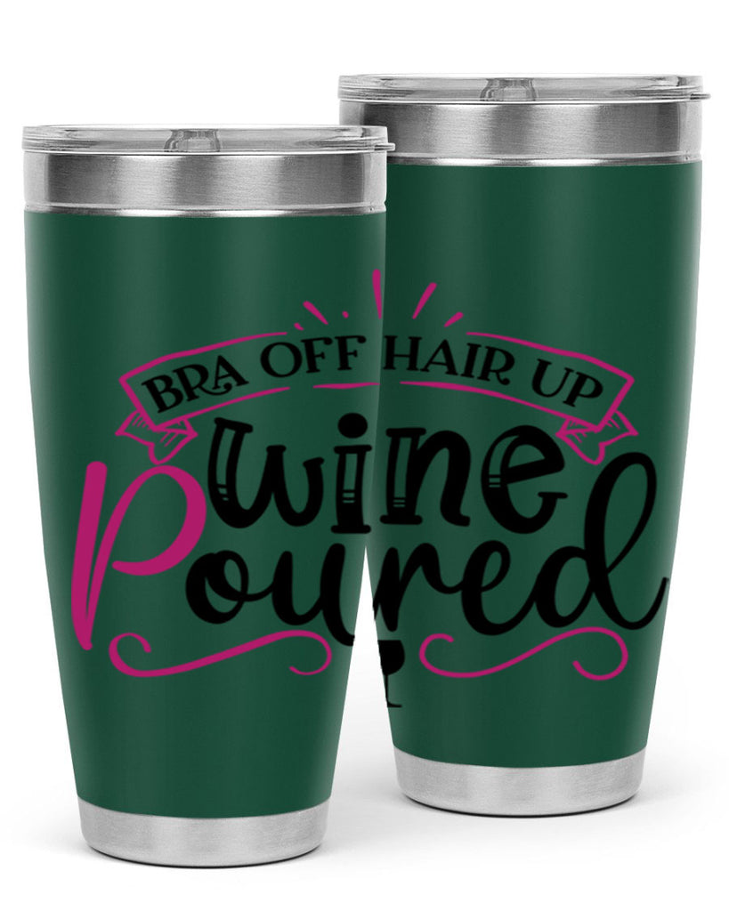 bra off hair up wine poured 206#- wine- Tumbler