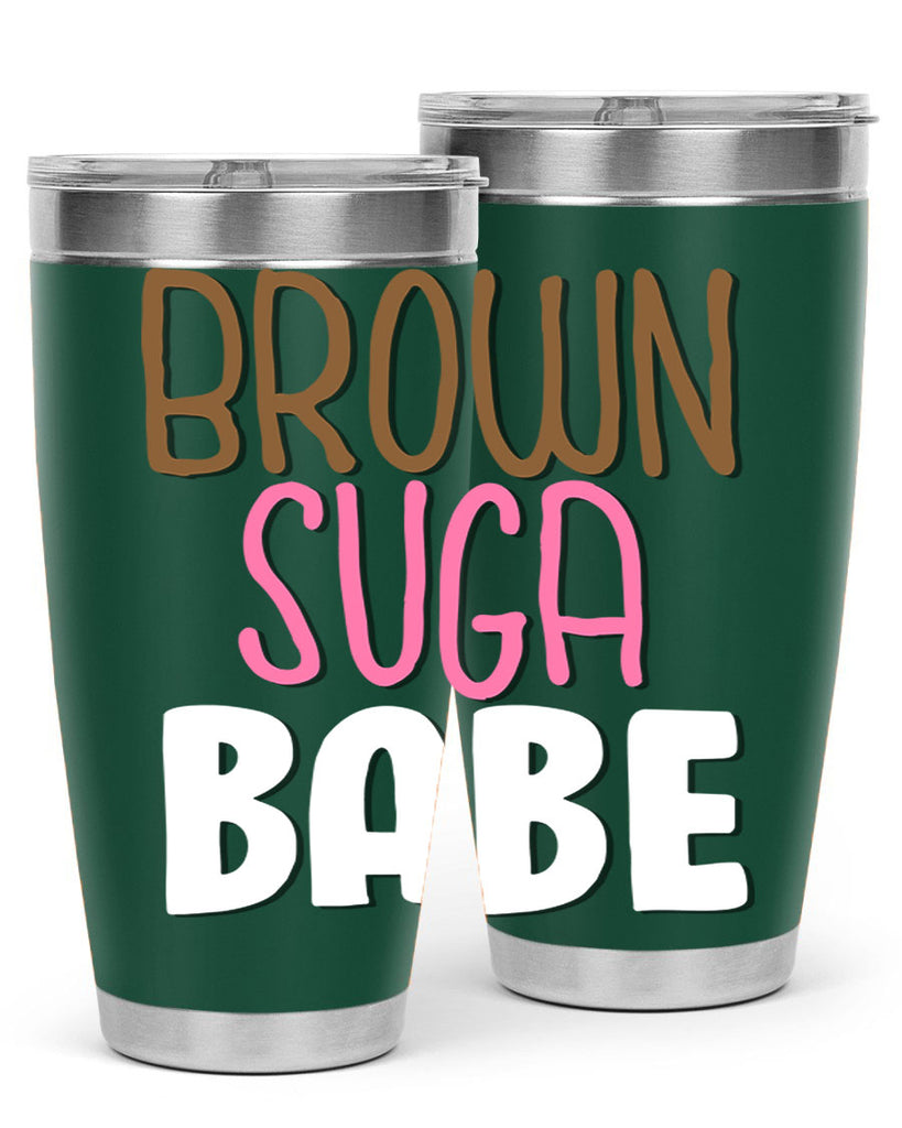 brown suga babe 190#- black words phrases- Cotton Tank