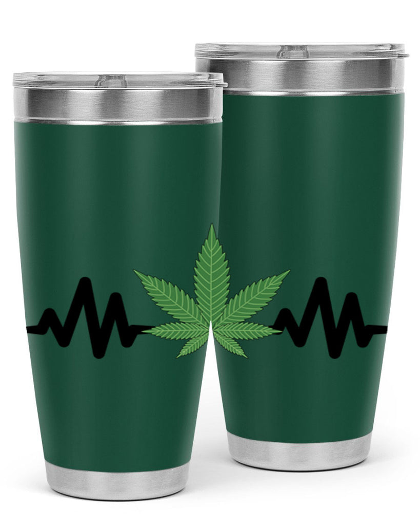 cannabis heartbeat 46#- marijuana- Tumbler