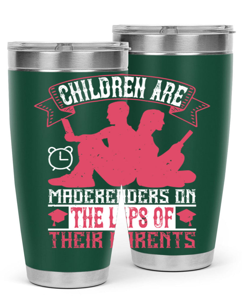 children are made readers on the laps of their parents 73#- reading- Tumbler