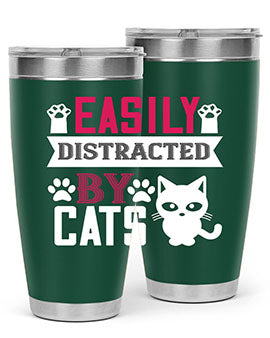 easily distracted by cats Style 47#- cat- Tumbler