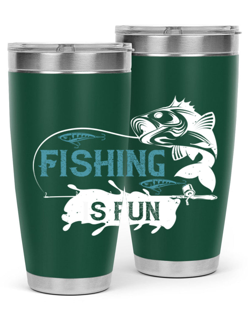 fishing is fun 274#- fishing- Tumbler