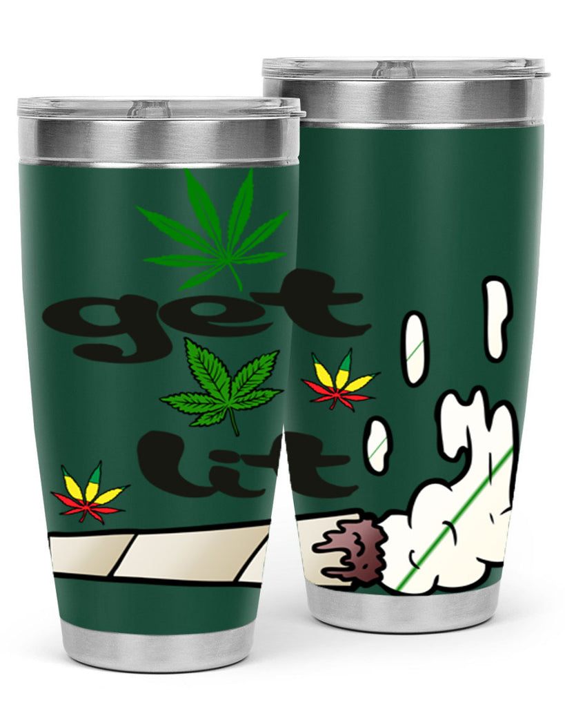 get lit 91#- marijuana- Tumbler