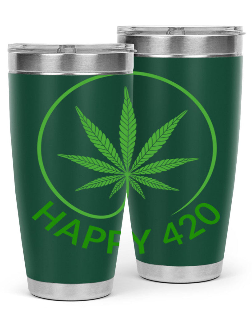 happy 420 100#- marijuana- Tumbler