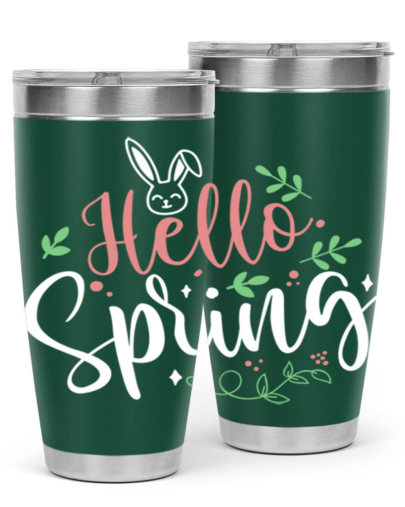 hello spring 77#- easter- Tumbler