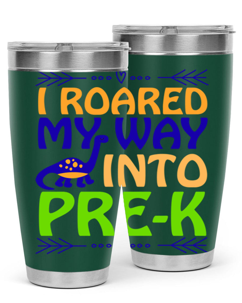 i roared my way into prek 20#- mardi gras- Tumbler