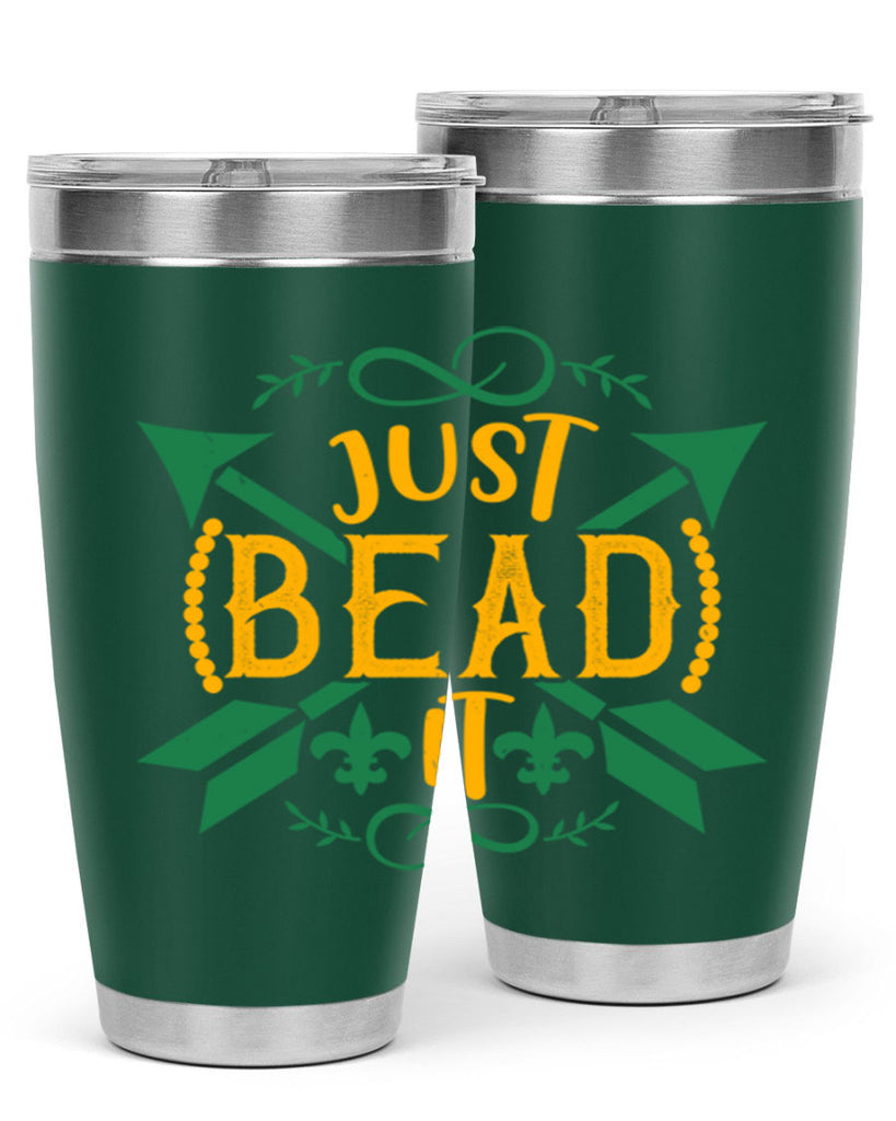 just bead it 56#- mardi gras- Tumbler