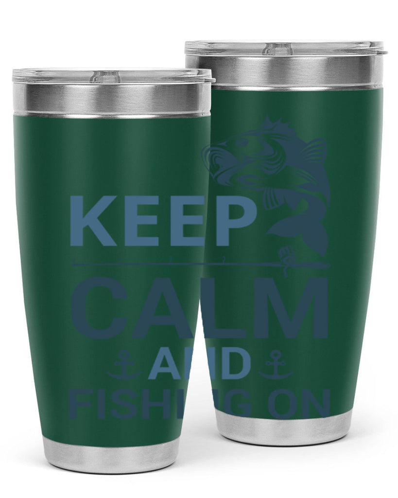 keep calm 65#- fishing- Tumbler