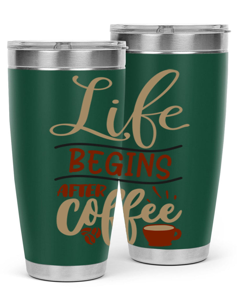 life begins after coffee 210#- coffee- Tumbler