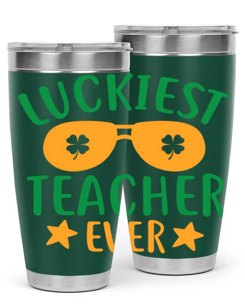 luckiest teacher ever 13#- mardi gras- Tumbler