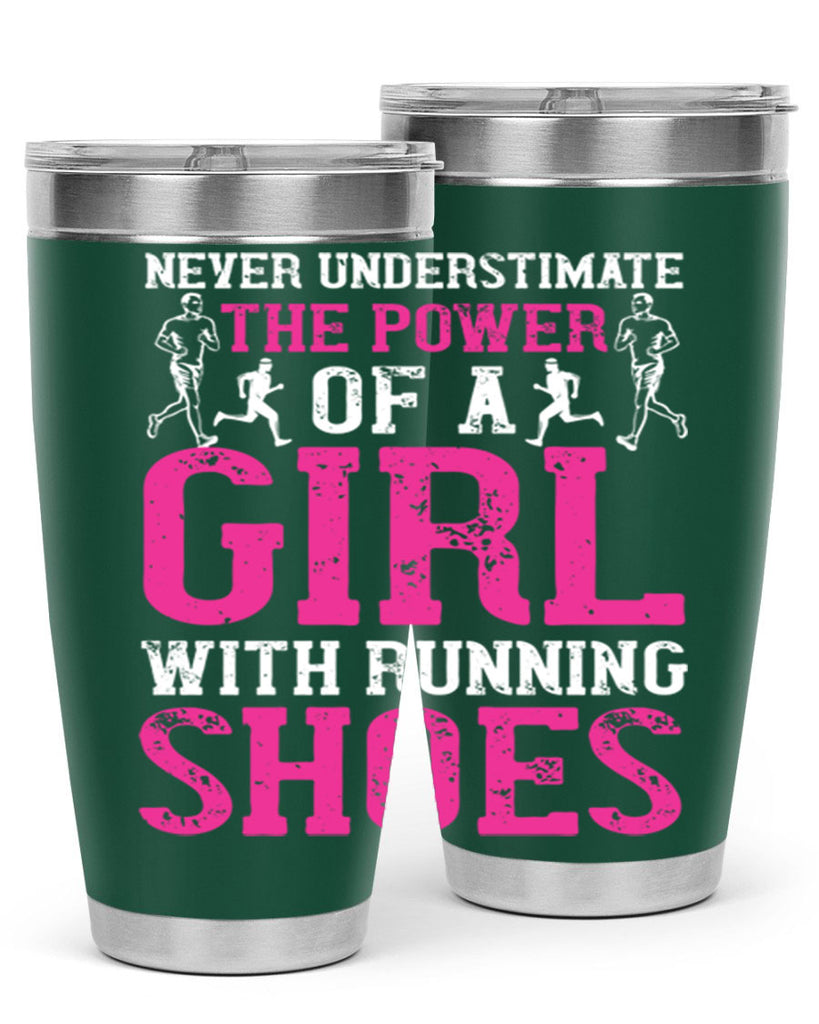 never understimate the power of a girl with running shoes 29#- running- Tumbler