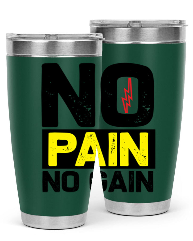 no pain no gain 5#- gym- Tumbler