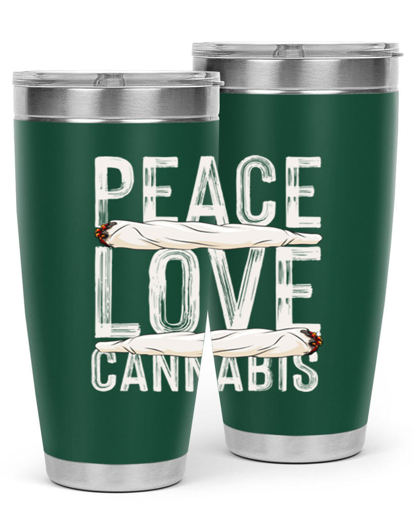 peace love cannabis 216#- marijuana- Tumbler