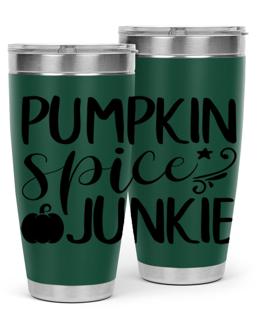 pumpkin spice junkie 548#- fall- Tumbler