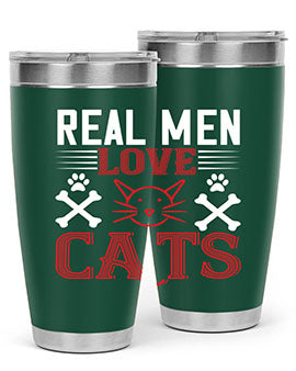 real man love cats Style 113#- cat- Tumbler