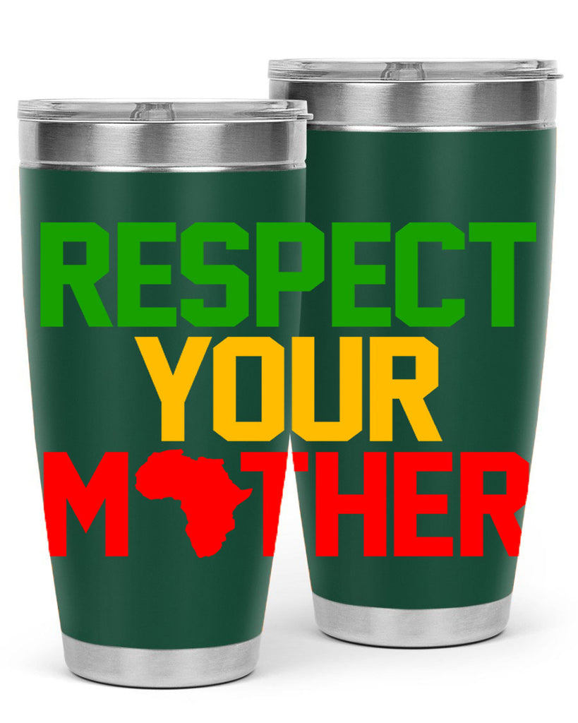 respect your mother 43#- black words phrases- Cotton Tank