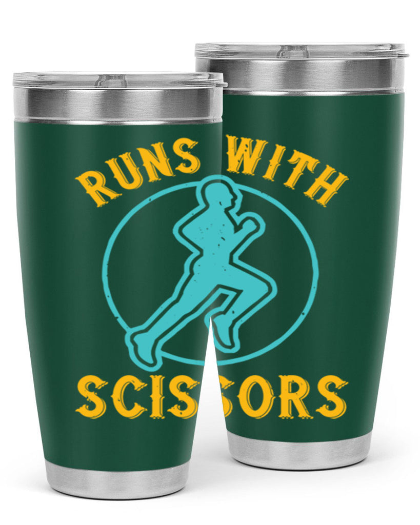 run with sclssors 25#- running- Tumbler