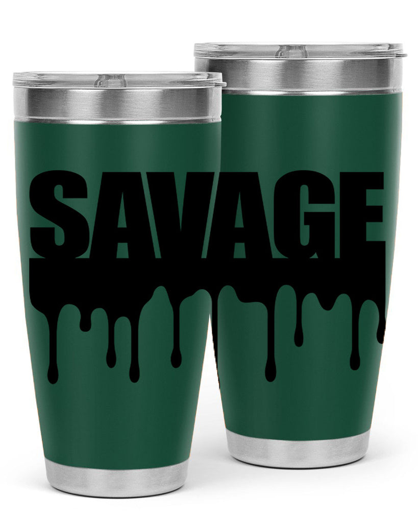 savage drip 41#- black words phrases- Cotton Tank