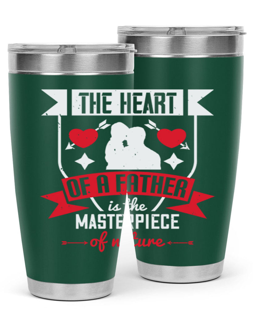 the heart of a father 159#- fathers day- Tumbler