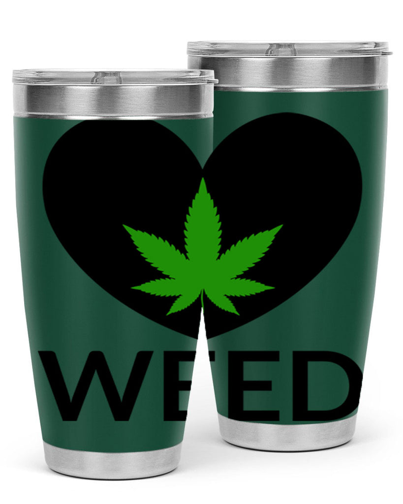 weed cannabis 284#- marijuana- Tumbler