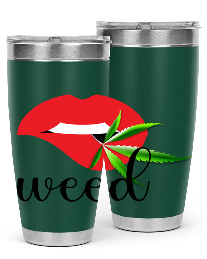 weed lips 297#- marijuana- Tumbler