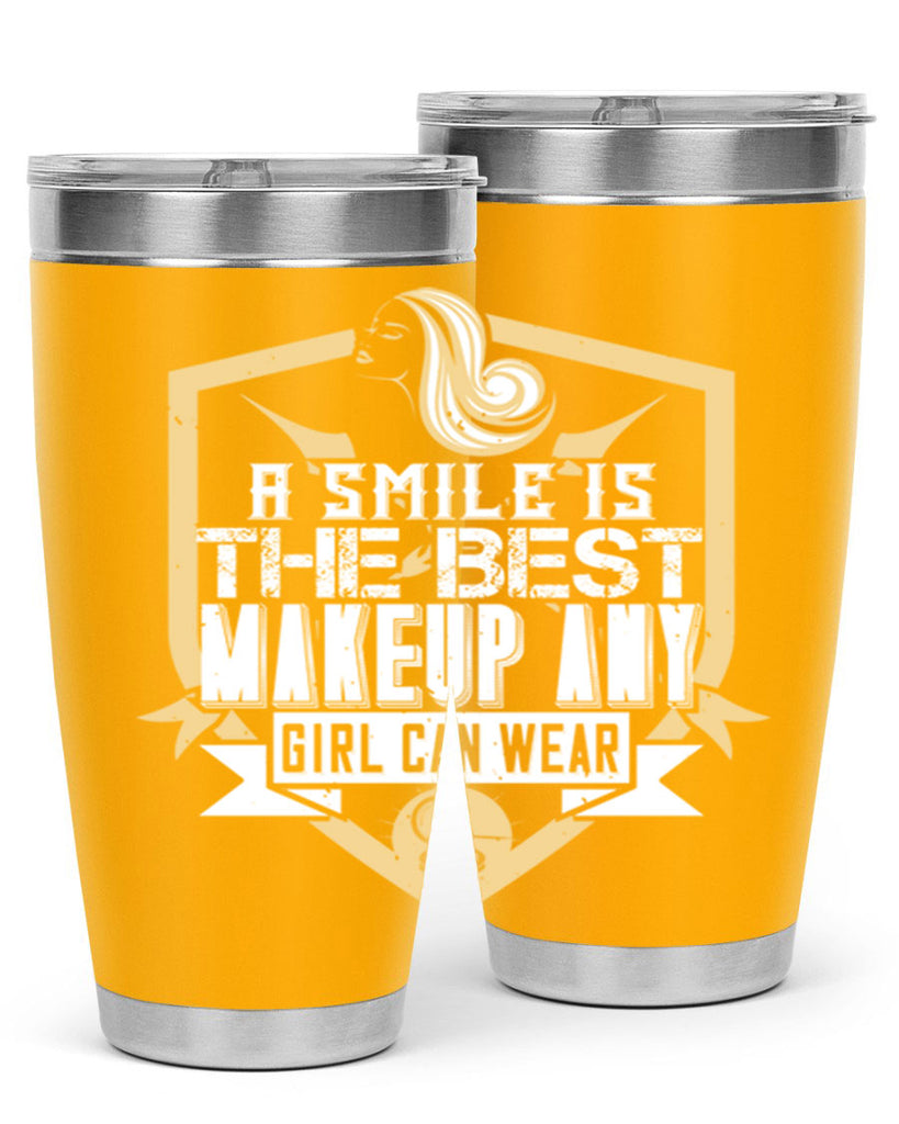 A smile is the best makeup any girl can wear Style 261#- make up- Tumbler