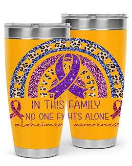 Alzheimer Awareness Purple Rainbow 2#- alzheimers- Tumbler