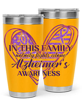 AlzheimerS Awareness American Flag 11#- alzheimers- Tumbler