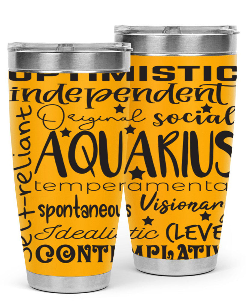 Aquarius 563#- zodiac- Tumbler