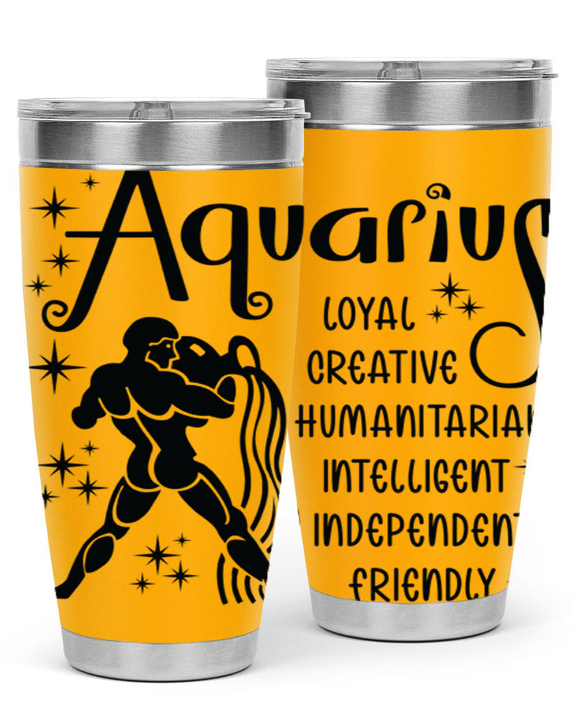 Aquarius 64#- zodiac- Tumbler