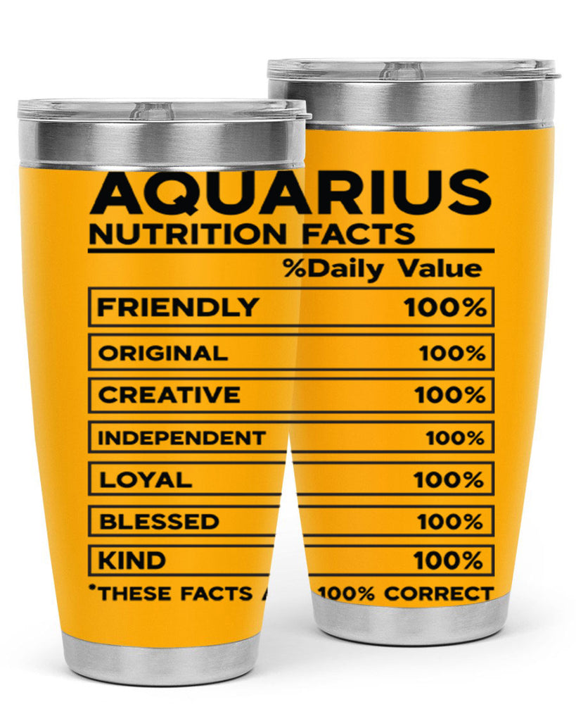 Aquarius Nutrition Facts 67#- zodiac- Tumbler