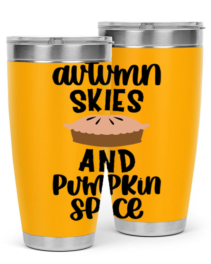 Autumn Skies And Pumpkin Spice 477#- fall- Tumbler