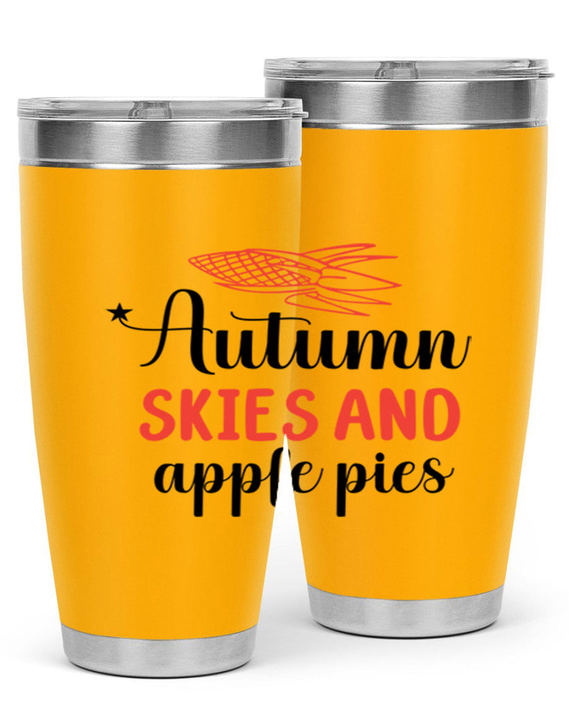 Autumn skies and apple pies 29#- fall- Tumbler