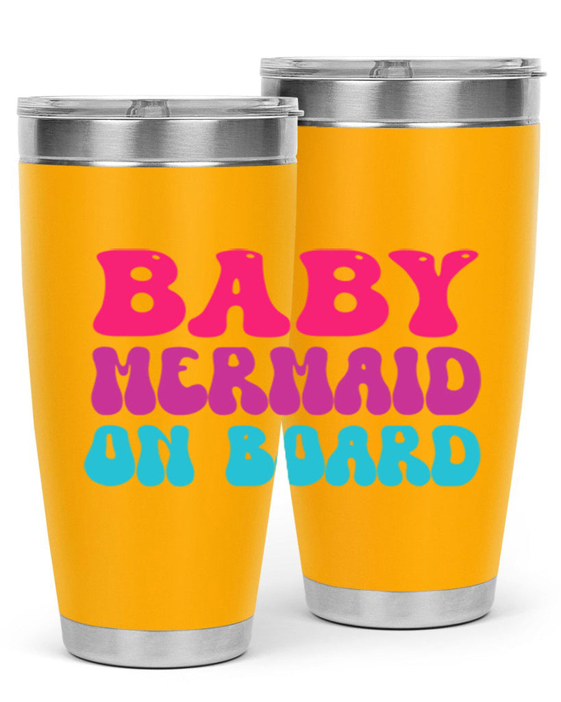 Baby Mermaid On Board 19#- mermaid- Tumbler