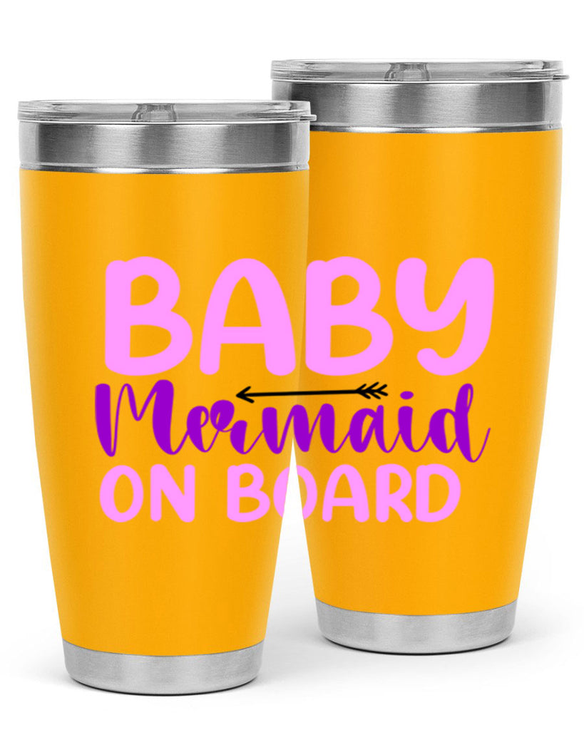 Baby Mermaid On Board 23#- mermaid- Tumbler